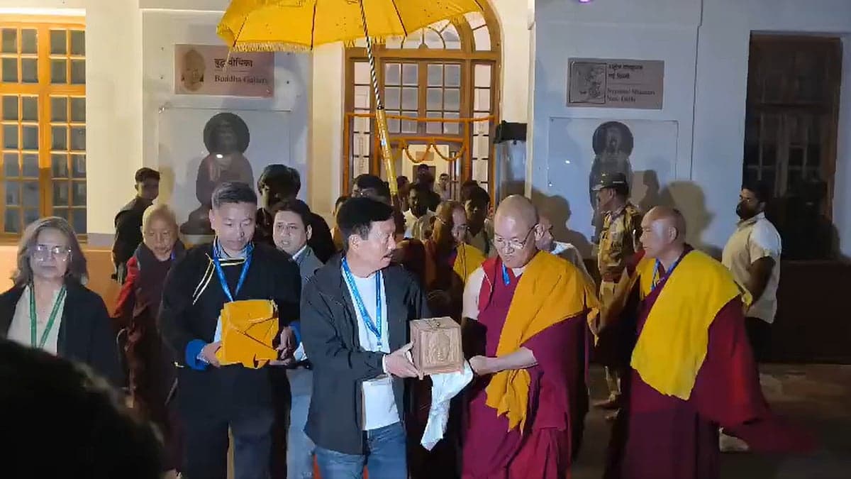Sacred Relics Of Lord Buddha Arrive In Arunachal Pradesh's Tawang From National Museum