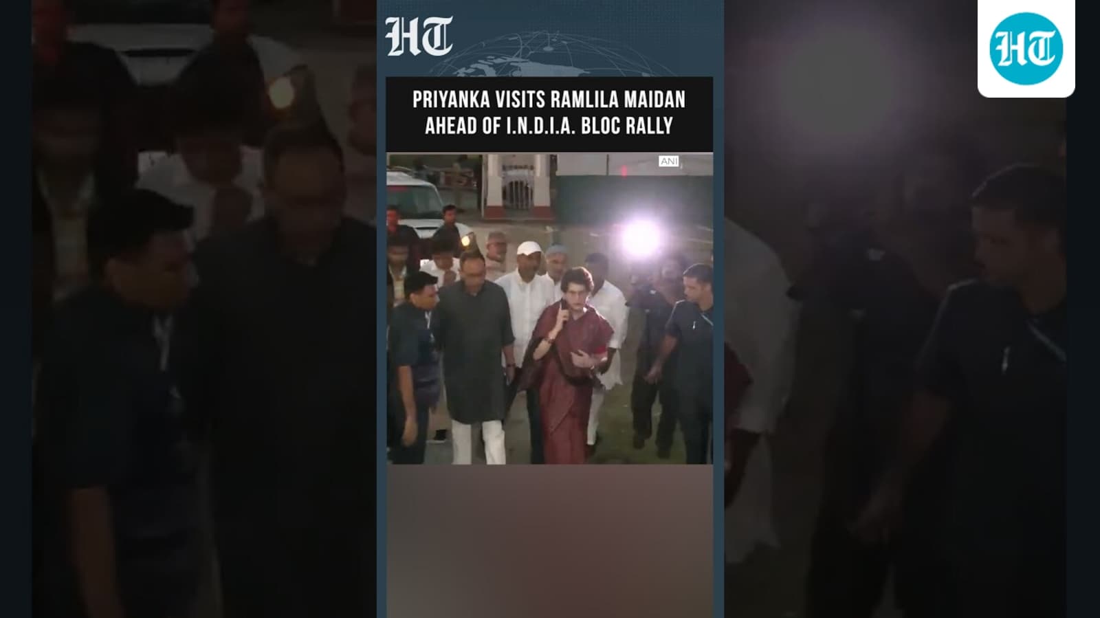 Delhi: Congress MP Priyanka Gandhi Inspects Preparations For INDIA Bloc's November 1 Rally