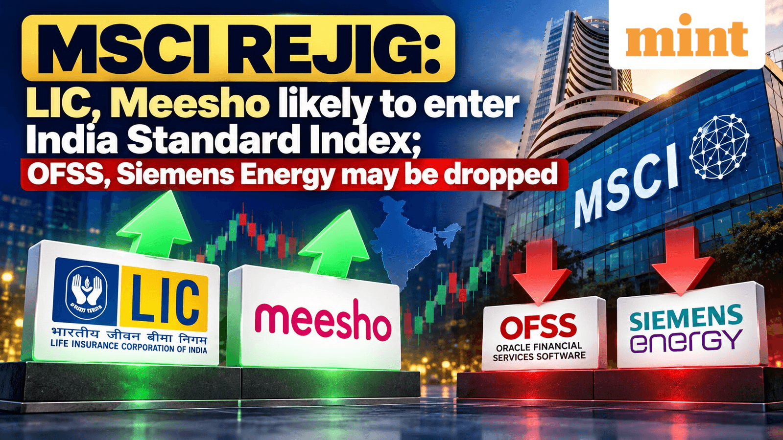 MSCI Rejig: LIC, Meesho likely to enter India Standard Index; OFSS, Siemens Energy may be dropped