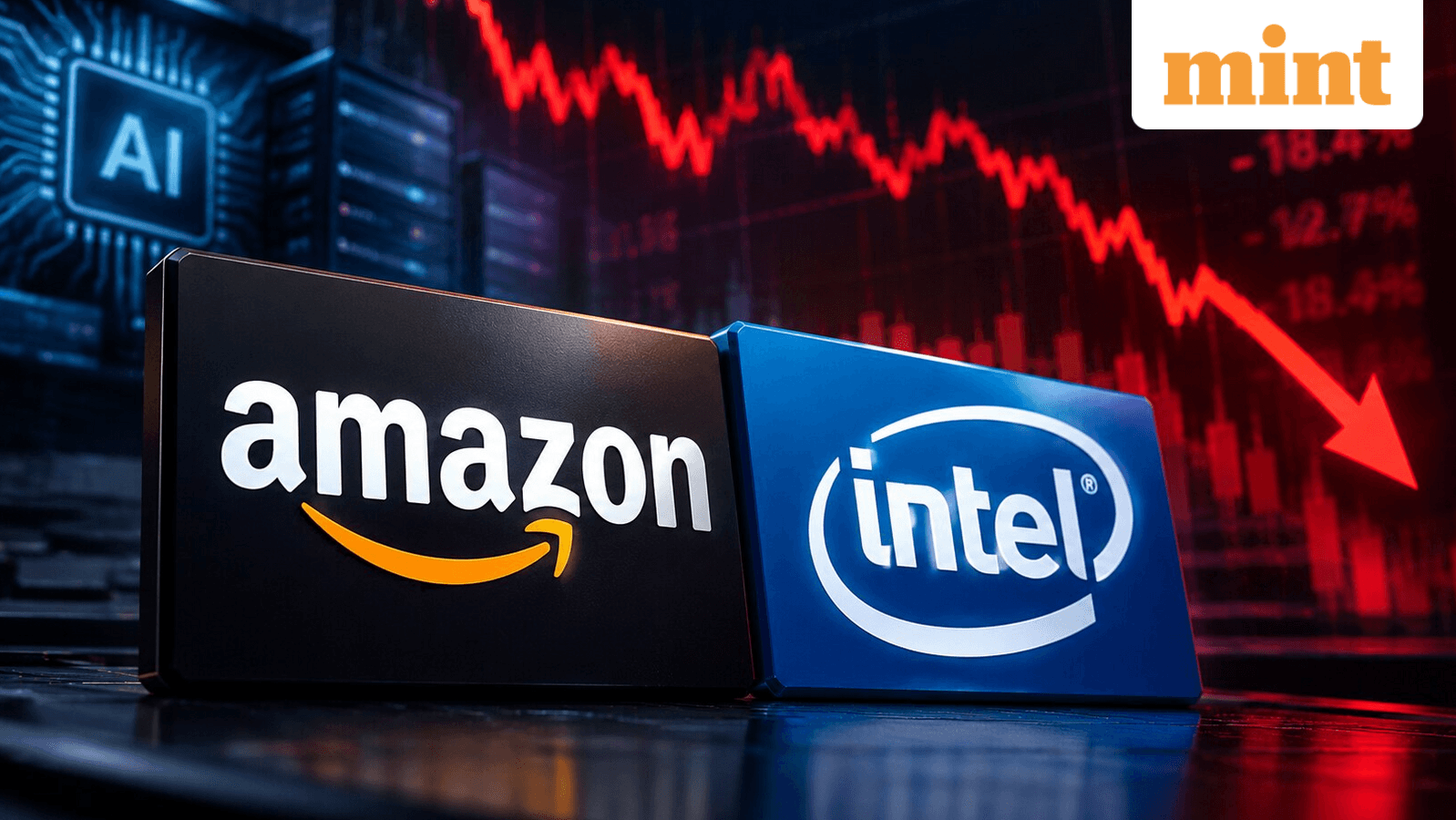 Amazon, Intel shares crash up to 25% in premarket trade as AI spending concerns trigger tech sell-off - What's next?